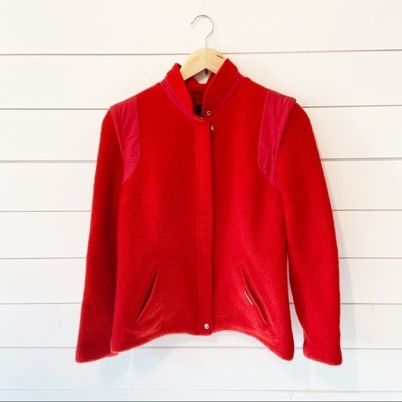 Geiger Tyrol | Red Wool Zip Up Jacket, Made In Austria Size 40/small - Picture 1 of 16